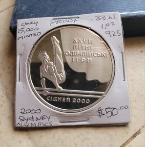 Ukraine 10 hryven Silver Proof 1999 coin